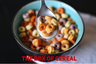 The box of&nbsp;cereal
